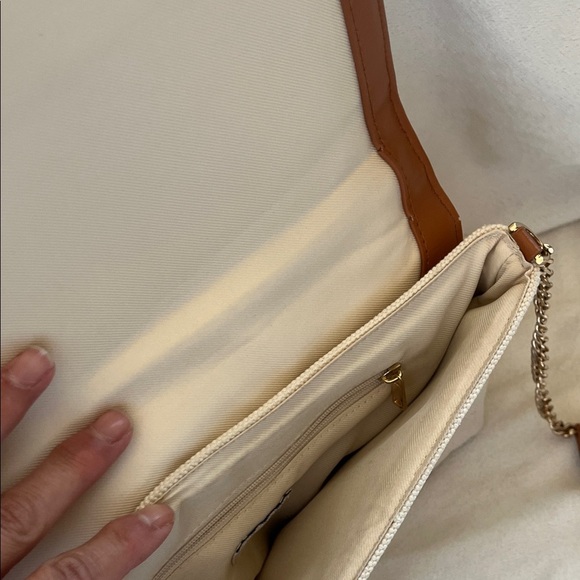 A New Day Cream Crossbody Bag with Tan Strap - Picture 4 of 9